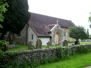 Ashington church viewed from road