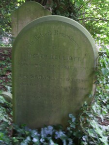 tombstone of Peter and Sarah Lelliott