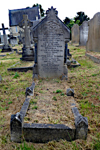 tombstone of John Hallyburton and Ellen Thomson, and Alfre James and Emma Thomson